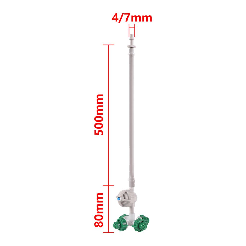 Kit Ugello Nebulizzatore a 4 Uscite 6mm Spruzzatore Atomizzante Anti-Goccia Nebulizzatore a Croce Sistema di Micro-Irrigazione per Giardino Strumento di Raffreddamento e Umidificazione