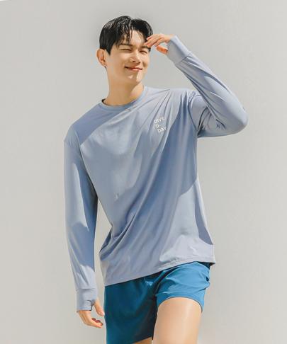 Tyubeuteuli Fingerhole Loose Fit Long Sleeve Rash Guard A704 Blooming Wash
