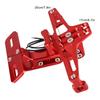 Motorcycle License Plate Bracket  ,   Aluminum Red Rr License Plate Mount Holder with LED Light