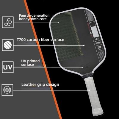 16mm Carbon Pickleball Paddle, 4th Gen Honeycomb Shock Absorbing Tournament Racket
