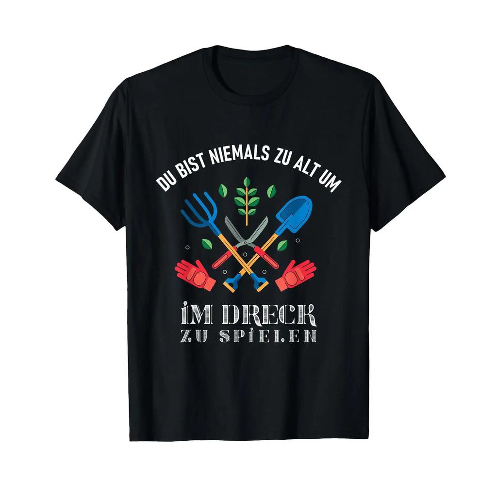 Garden Gardener Gardening Hobby Landscape T Shirt Vintage Casual Stretched Graphic Slightly Soft Homme Versatile