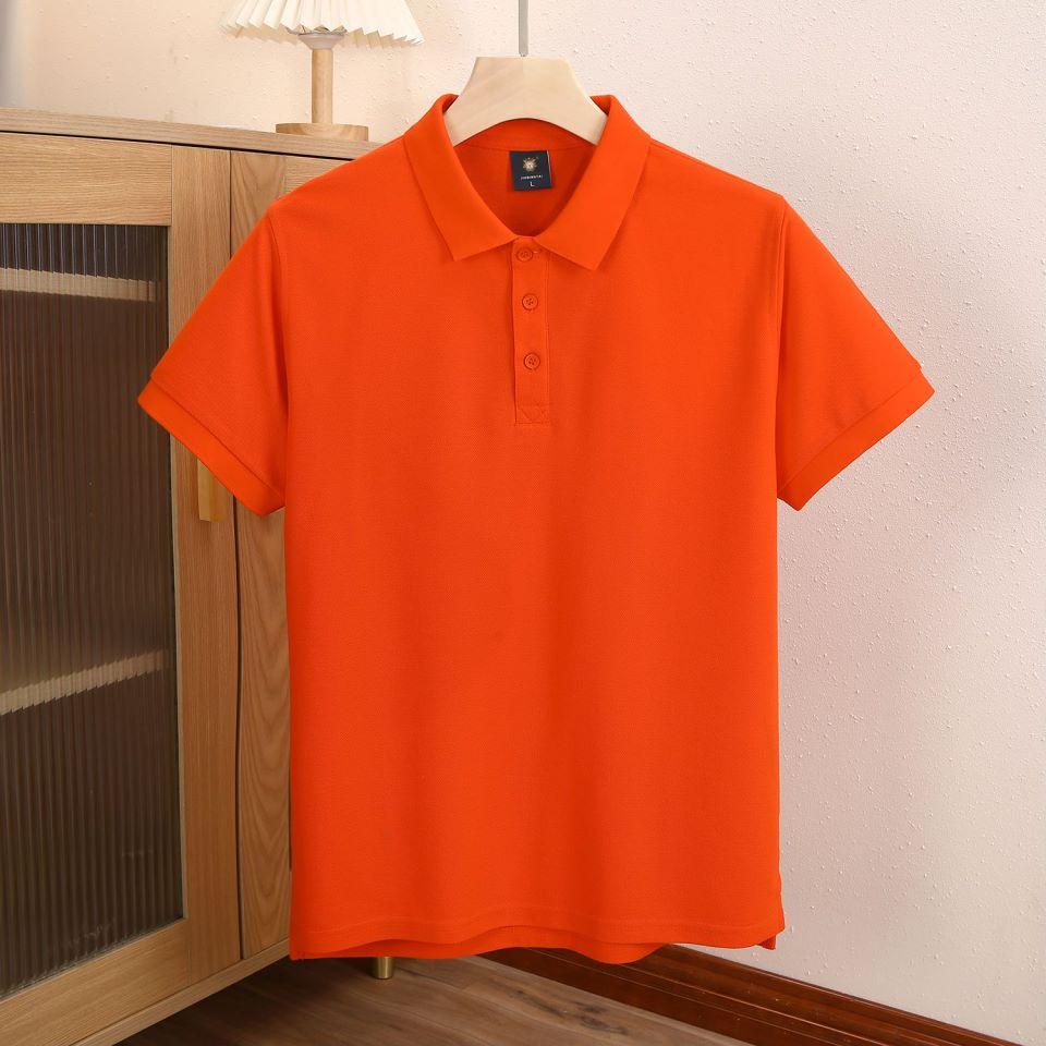 

Дышащие Удобные Топы Повседневный Стиль Однотонные Рубашки Мужские и Женские Рубашки с Коротким Рукавом и Лацканами Летняя Рабочая Футболка YG-920J XL оранжевый