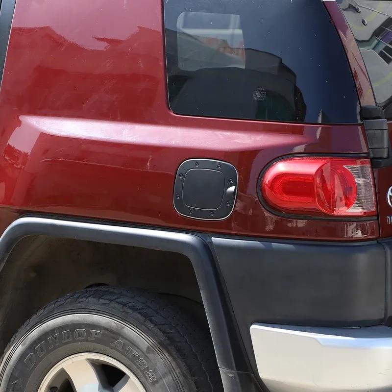 Matte Black Color Car Fuel Tank Cap Gas Oil Protect Cover Frame Exterior Trim Fit For Toyota FJ Cruiser 2007-2018