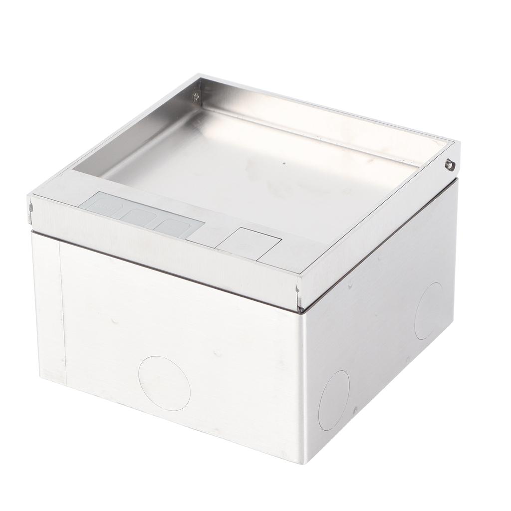 Embedded Socket Box Stainless Steel Dual Outlets Universal Desktop Floor Power Socket AC250V 4000W