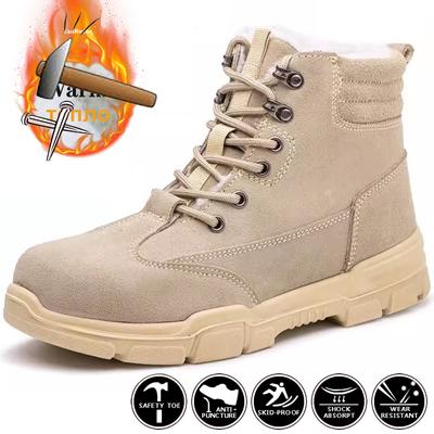 Schweißer Sicherheitsstiefel Männer für Arbeit Schuhe Anti-Smash Stahlkappe Arbeitsstiefel Männer Frauen Winter Sicherheitsschuhe Unzerstörbare Schuhe männlich