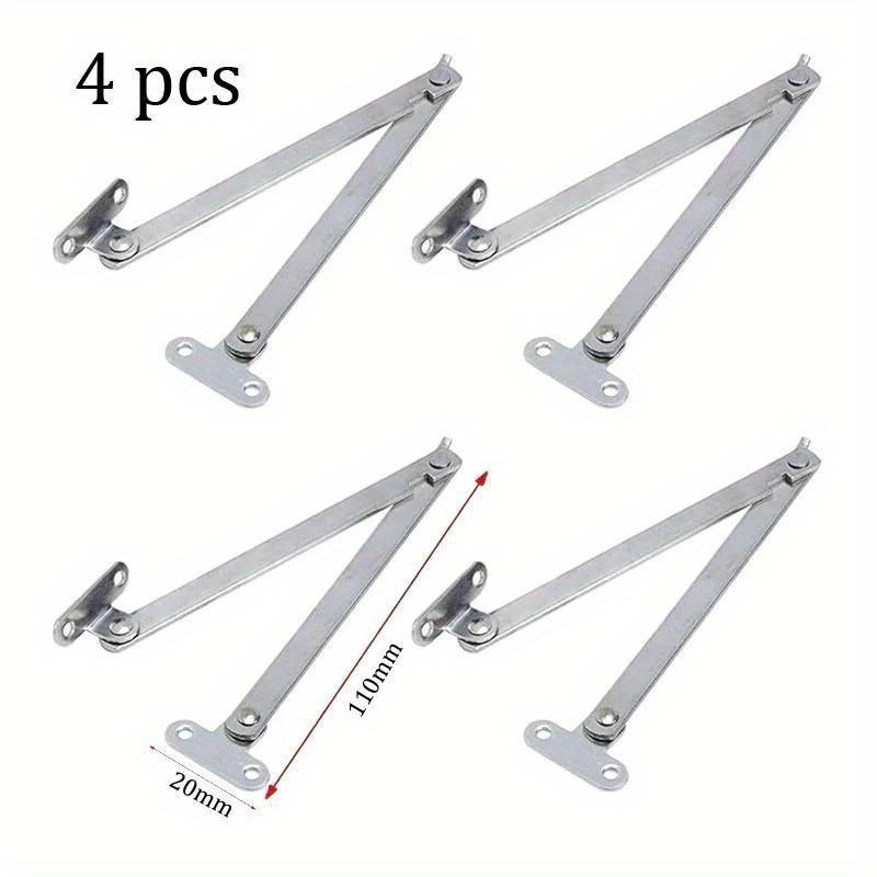 4 Pcs Folding Lid Support Hinge Stay 180 Degree Rotatable Stainless Steel Cabinet Hinges Support Table