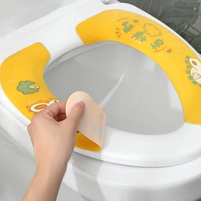 1 pár potahů na toaletní sedátko, nádherný vzor, ​​univerzální, pratelné, praktické, volně střižené, s kresleným potiskem, podložky pod toaletní sedátko se zvedákem pro domácnost