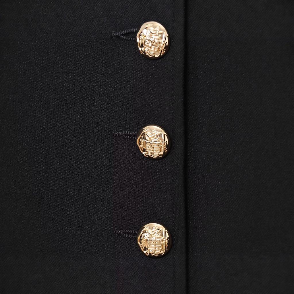 Women's Fashion Round Neck Long Sleeve Single Breasted Jacket