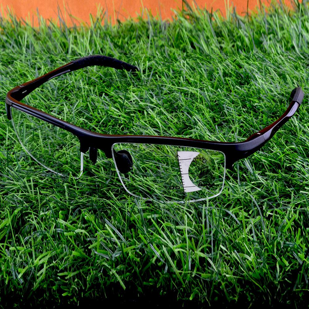 

Al-mg Alloy Sporty Delicate Hinge Half-rim Black Frame Cool Men Progressive Multifocal Limited Reading Glasses +0.75 to +4 +300 чорний