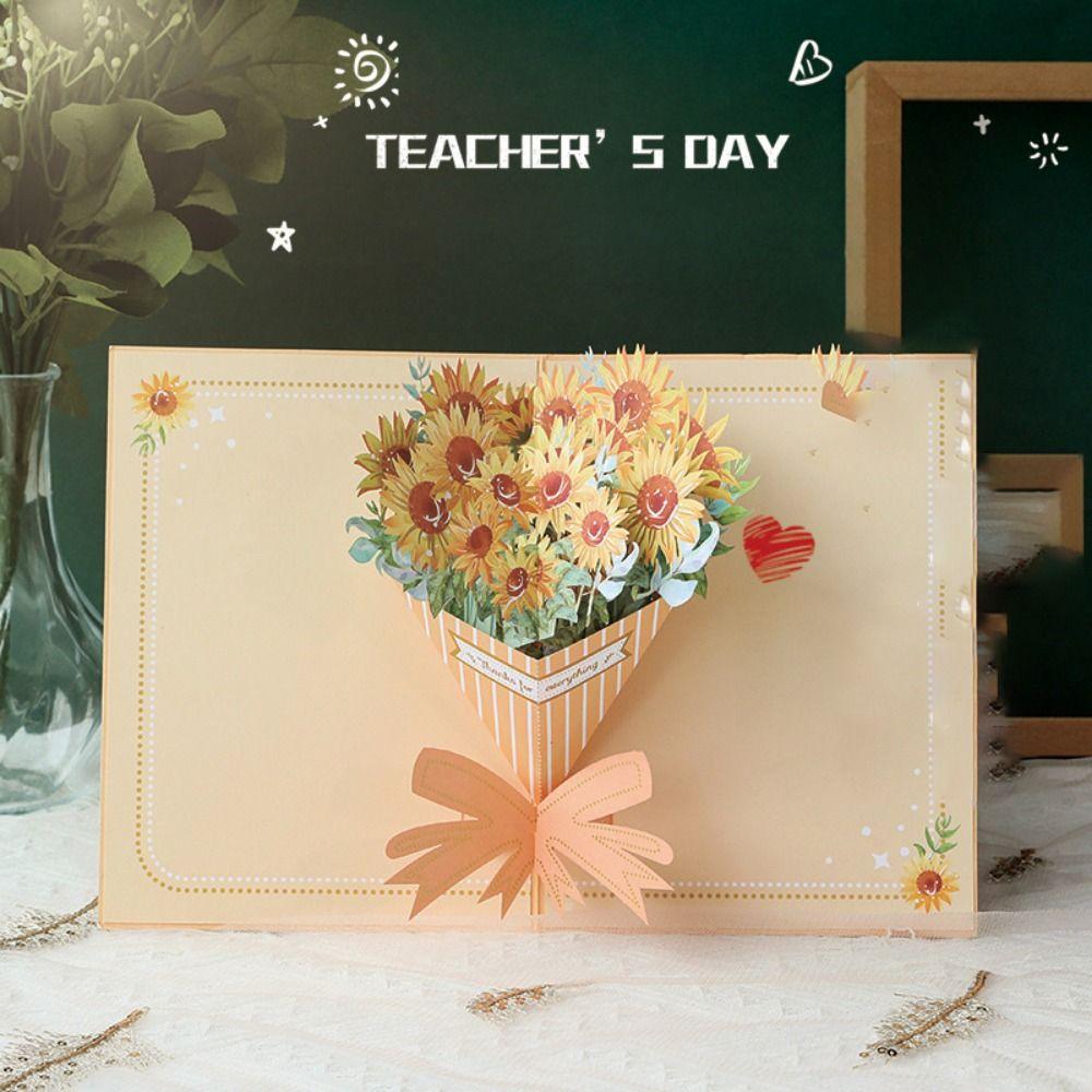 Handmade Teachers Day Cards Colorful Gratitude Card 3D Butterfly Greeting Card Teacher's Day