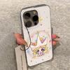 Cute Cartoon Girl Phone Case, Colorful Star Moon Crown Pattern, Clear Shockproof Protective Case For IPhone