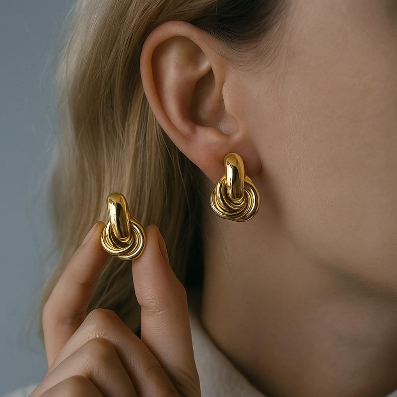 925 Silver Small Hoop Earrings for Women Vintage Simple Glossy Chunky Round Circle Earring Hypoallergenic Jewelry Gifts