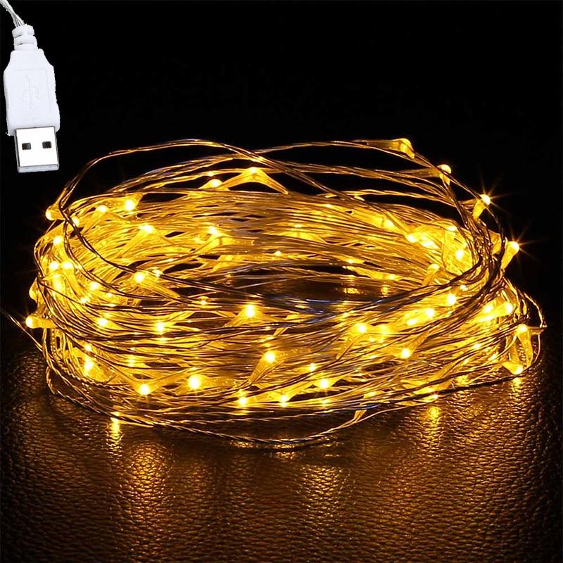 Led Fairy Lights Copper Wire String 1/2/5/10M Holiday Outdoor Lamp Garland For Christmas Tree Wedding Party Decoration