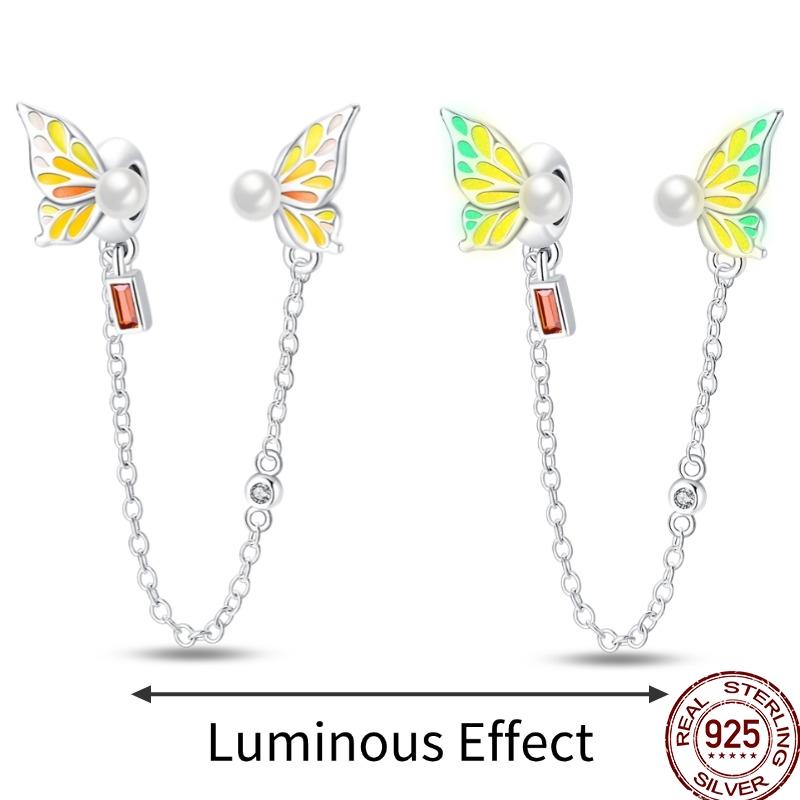 100% Original Copper Clasp Cz Pave Clip Charms Daisy Bead Stopper Safety Chain Fit 3Mm Bangle Bracelet Jewelry Clip