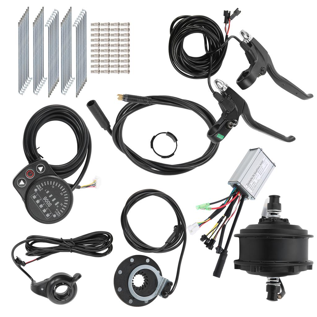 Kit di conversione per bicicletta elettrica 36V 250W 20 pollici con controller KT‑900S e contagiri per bici