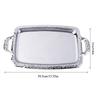 Luxury Stainless Steel Storage Tray with Handle Cosmetic Jewelry Display Plate Hotel Restaurant Serving Dish Silver