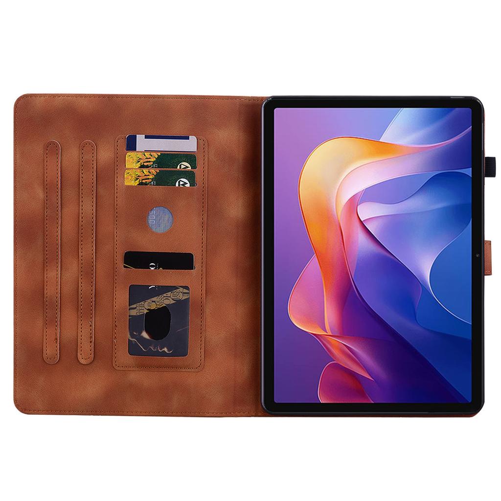 Pro Xiaomi Redmi Pad 2 Pouzdro Vzorek Lilie Sloty na Karty Kožené Pouzdro na Tablet