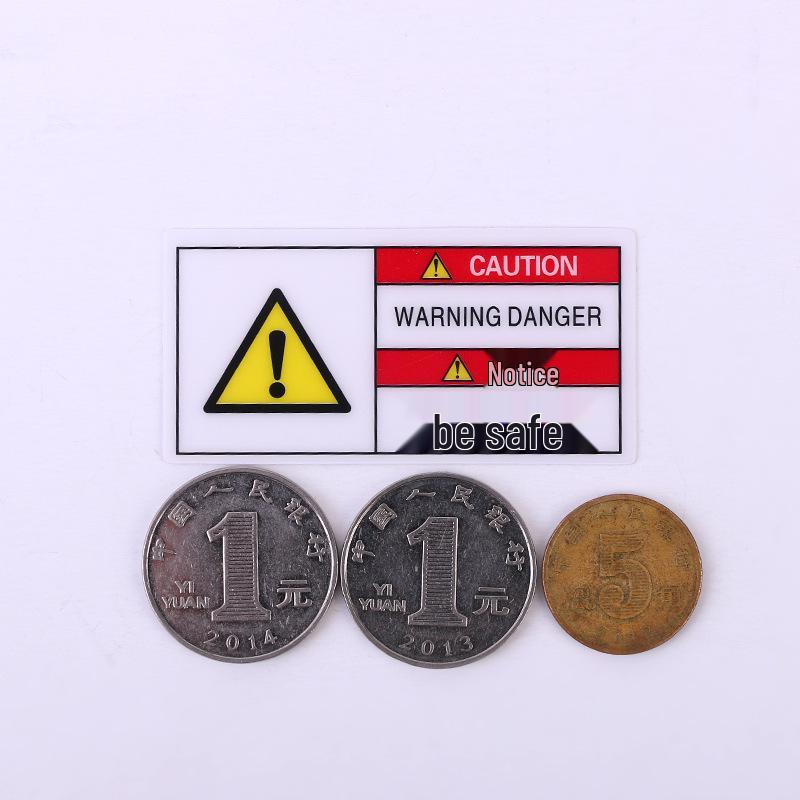 PVC Electric Shock Hazard Warning Sign for Mechanical Equipment