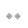 Eleganti Orecchini a Bottone Quadrifoglio Scintillante in Zirconia per Donna - Versatili e Stilizzati