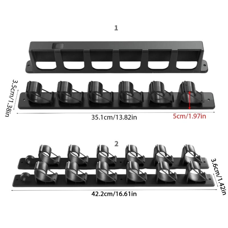 Vertical/Horizontal Fishing Rod Rack Holder Hanger Holds 6 Fishing Rods Wall Mounted Storage Organizers Display Stand