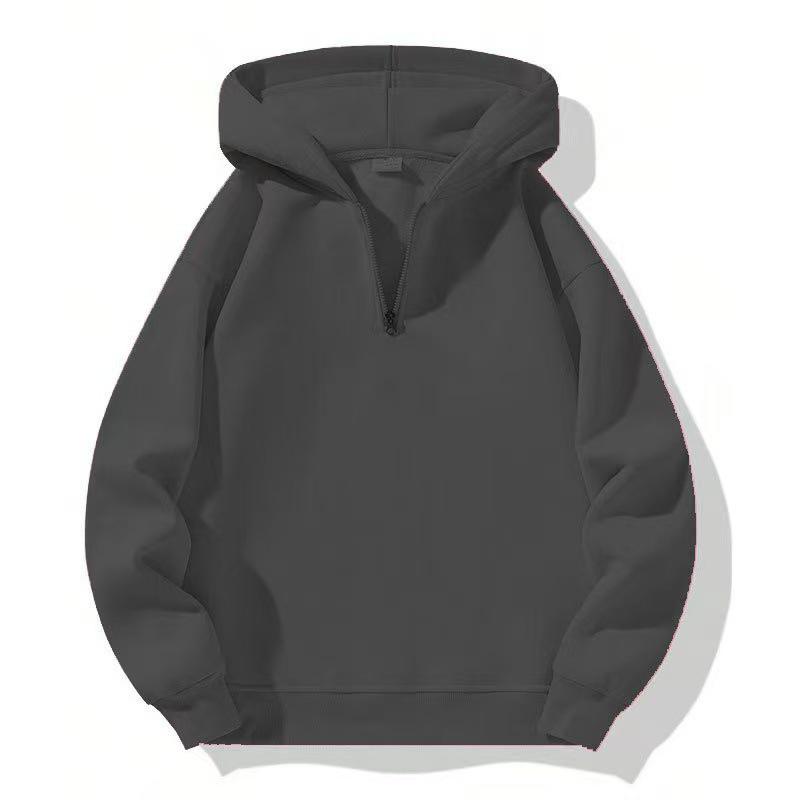 American Casual Zip-Up Hoodie - Loose Sport Sweatshirt for Spring & Autumn, European and American Streetwear.