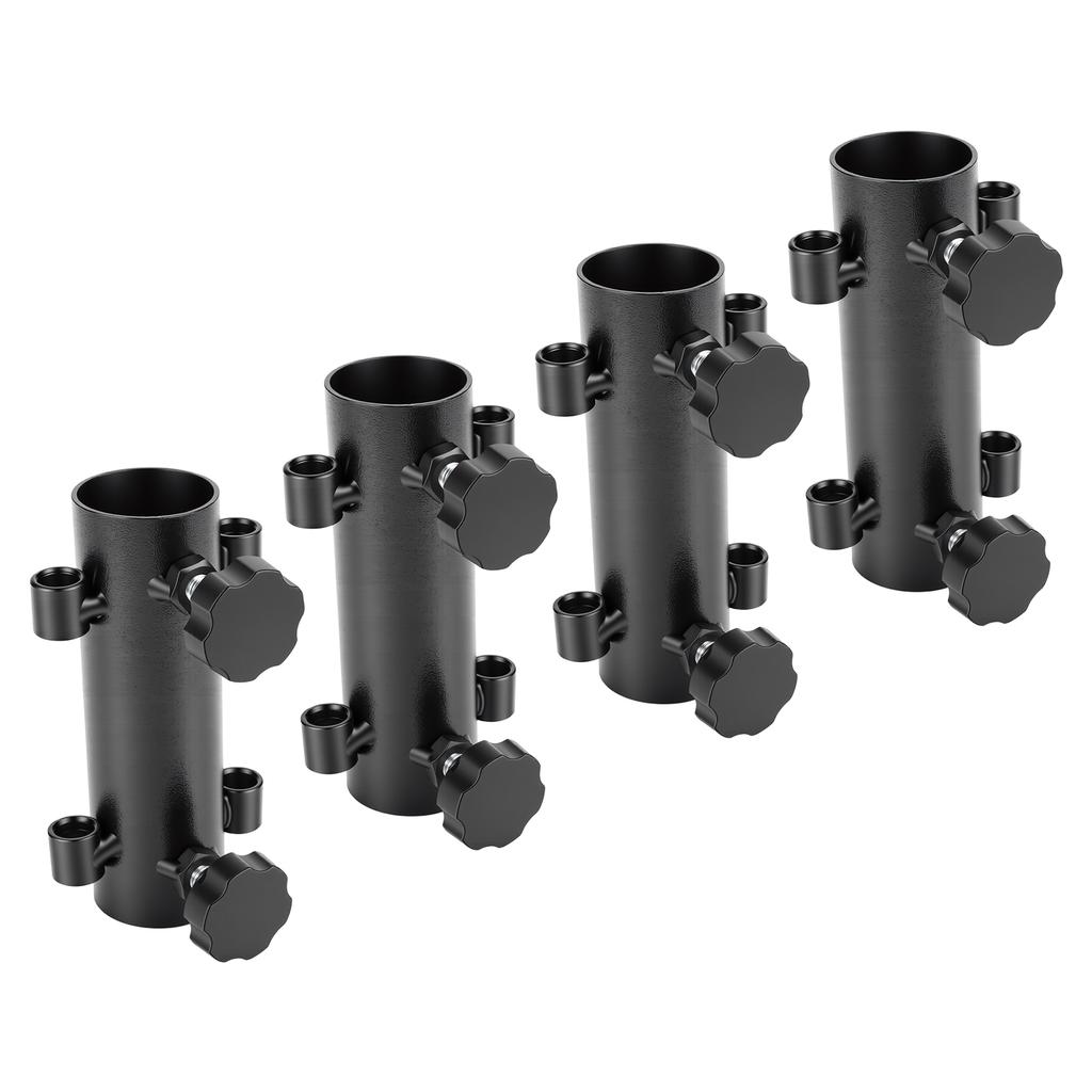 4pcs Camping Tent Rod Holders Windproof Awning Rod Holder Portable Tent Fixed Tube Pole Stands for Fishing Hiking