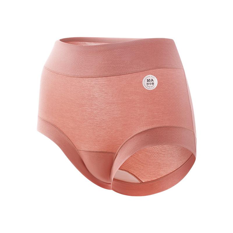 Large Size Female Spring and Autumn 10a Antibacterial Crotch Light Plastic No Trace High Waist Abdominal Lift Hip Briefs