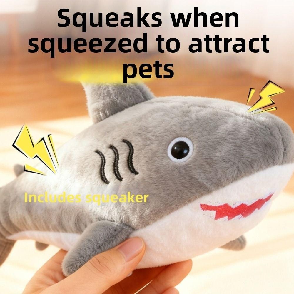 Durable Simulated Shark Squeaky Dog Cartoon Bite-resistant Sound-making Wear-resistant Soft Cleaning Tooth Chew Puppy