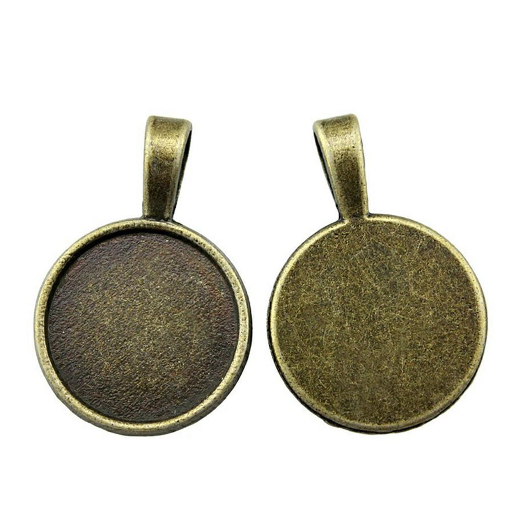 Accessories Parts Fit Round 18Mm Glass Cabochon Base Setting Tray Vintage Jewelry Supplies QA018