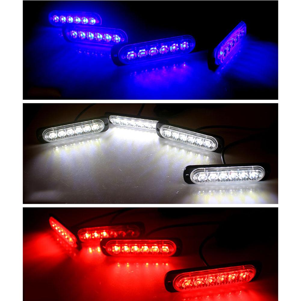 6-LED Grill Auto Stroboskop Polizei Licht Stroboskop Notfall Fernbedienung Kabellos Blinker Anzeige Warnung Stroboskop Lampe