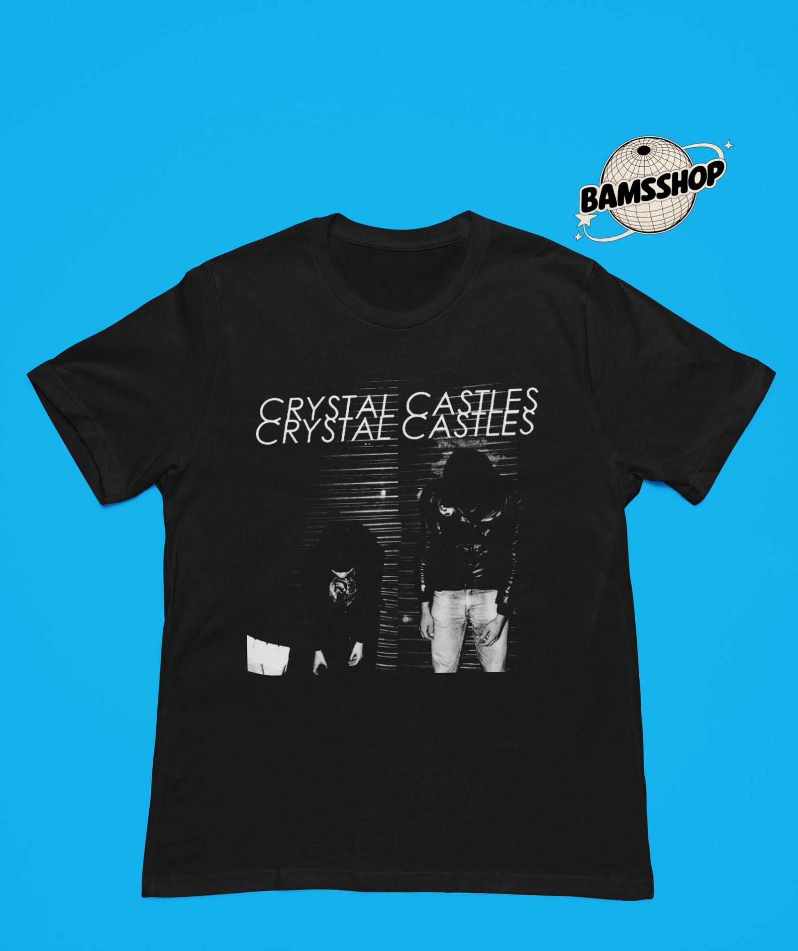 Crystal Castles Shirt, Crystal Castles Album Band Tee, Retro Electronic Music Merch T-Shirt L