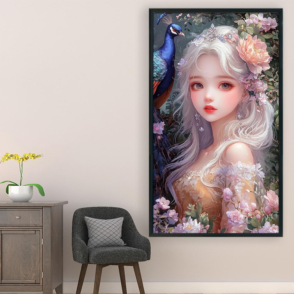 Full Embroidery cotton Thread 14CT Printed Girl Cross Stitch Kit Art