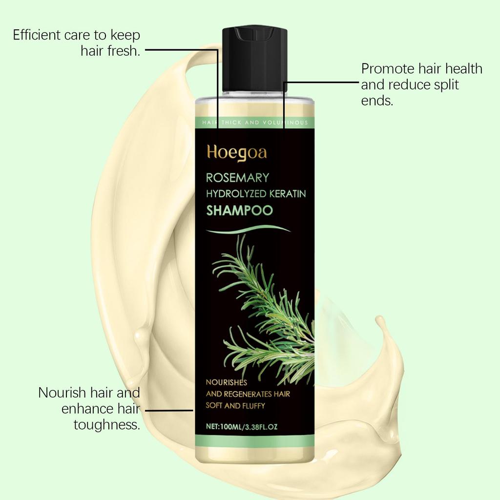 Champú de Romero Calmante para el Cuero Cabelludo Anticaspa Refrescante Aporta Volumen Reparador de Puntas Abiertas Aceite Vegetal Control de Grasa Nutrición Champú para el Cabello