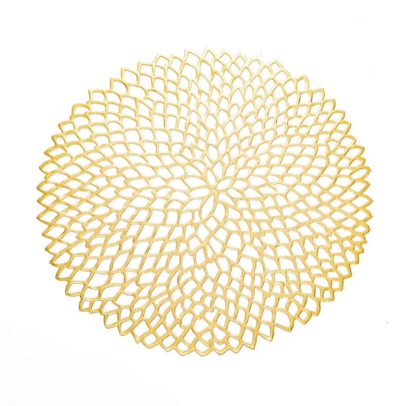 New Placemat for Dining Table Mat Soft PVC Round Placemat Hot Resistant Mats Coffee Cup Table Coaster Home Desktop Decoration