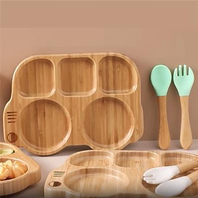 Baby Dinnerware Plates Dinnerware Plate Newborn Bamboo Dishes Items Tableware For Stuff Accessory Kids Food Storage