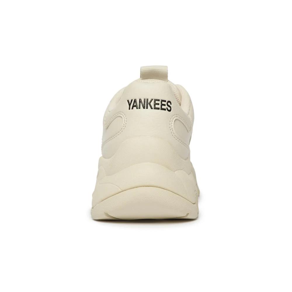 MLB Big Ball Chunky A Synthetic Leather Everyday Versatile Wear Durable Increased Height Low-Top Dad Shoes Unisex Sneaker Beige 3ASHC101N-50BGS