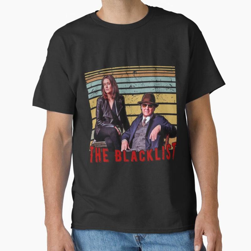 The Blacklist Retro Vintage Rot Reddington 80er Jahre TV-Serie 100% Baumwolle bedrucktes T-Shirt für Herren