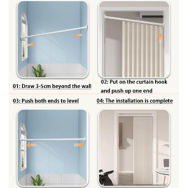 Blackout Accordion Style Magnetic Screen Door 100x230cm/39.4x90.6in for Closet Pleated Folding Doorway Curtain Accordion Door Interior Room Divider