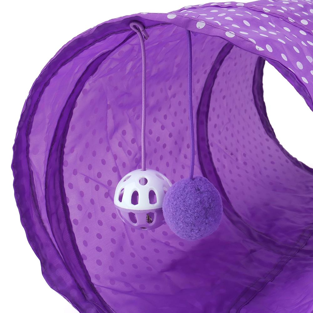 Túnel de Puntos Juguete para Gatos Tubos Bola Plegable Gatito Juguete para Mascotas Cachorro Conejo Juego Tienda de Gatos
