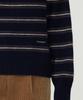 COVERNAT WOMAN Ribbon Stripe Knit Dark Navy