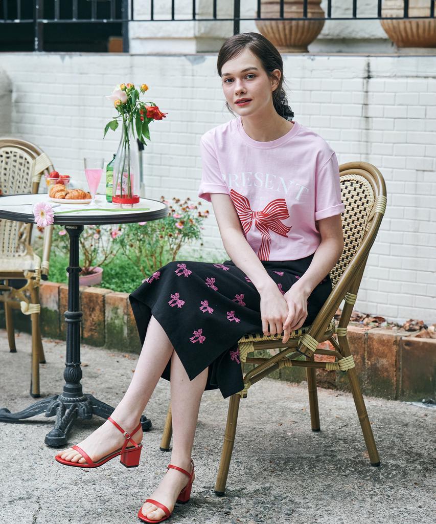 Metapeo Met Gift Printed Short Sleeve T-Shirt Pink