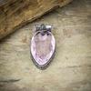 Pink Kunzite Gemstone Handmade 925 Sterling Silver Jewelry Pendant 2.17" M-55