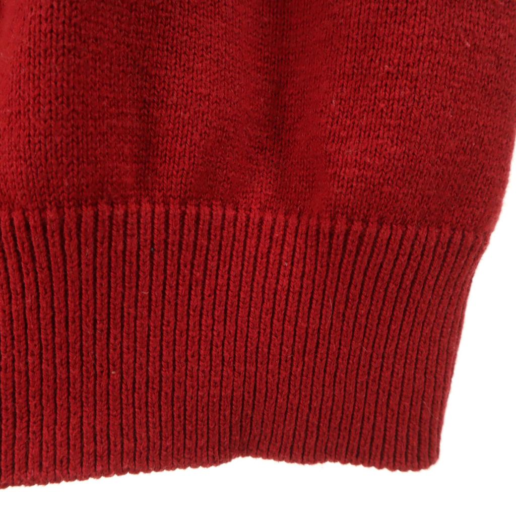 346 BROOKS BROTHERS Cashmere Blend Long sleeve Half zip knit S Red Men's Used