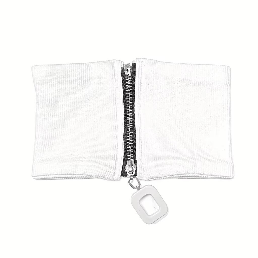 Elegant Zipper Neck Warmer, Stretchable Windproof Knit Scarf and Collar for Warm Decoration