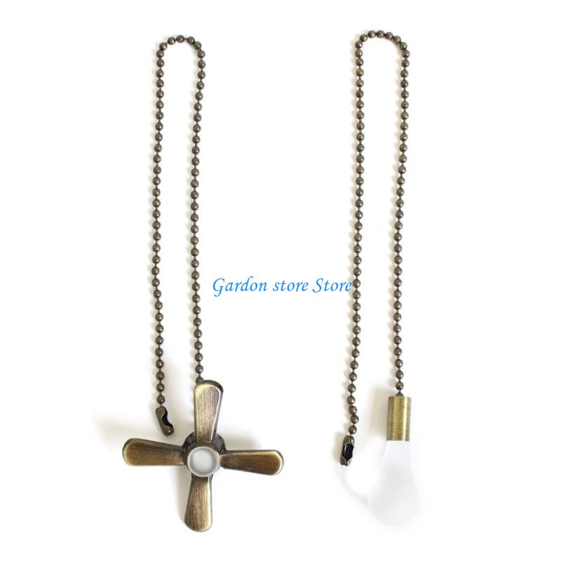 B0KB 2Pcs Pendant Fan Pull Chain Easy to Use Fan Switches for Ceiling & Lights