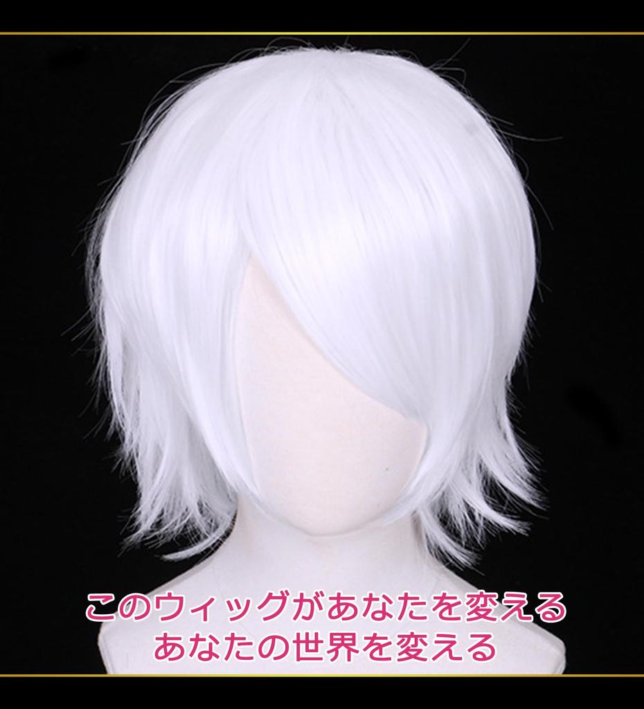 [CaseEden] Cosplay Wig Premium Cool Short Hair Short White Pure White WIG6087