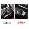Matte Silver Middle Console Multimedia 11-17 Button Switch Fit For BMW 5 Series