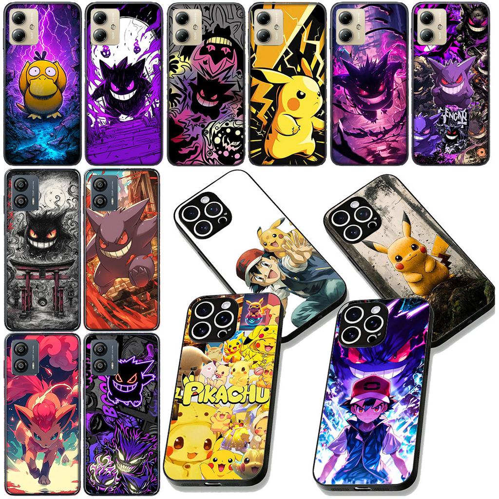 P-Pokemons Gengar P-Pikachus Psyducks for Motorola Moto Edge 50 30 Fusion 40 NEO Ultra Pro G22 G23 G20 G35 G84 G13 G53 Case
