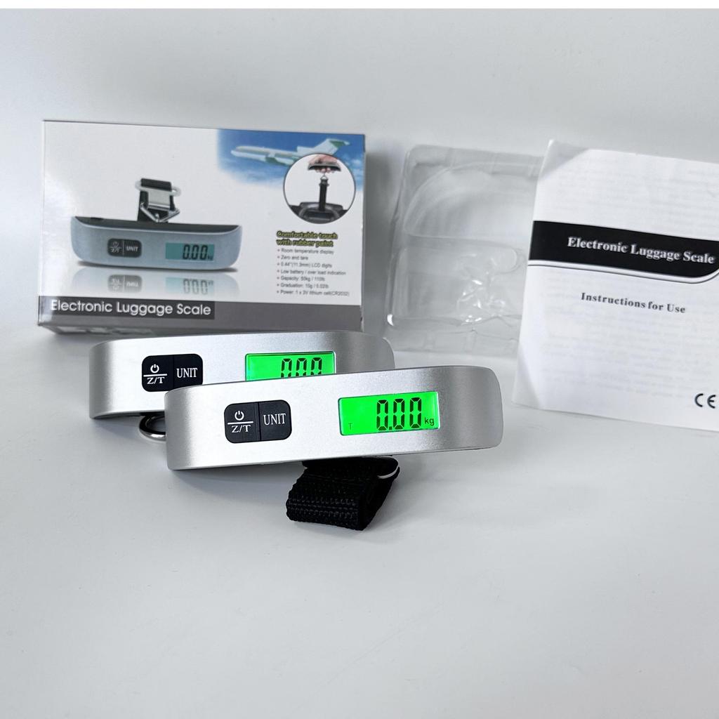 Portable 50kg Handheld Luggage Scale with Webbing for Aviation