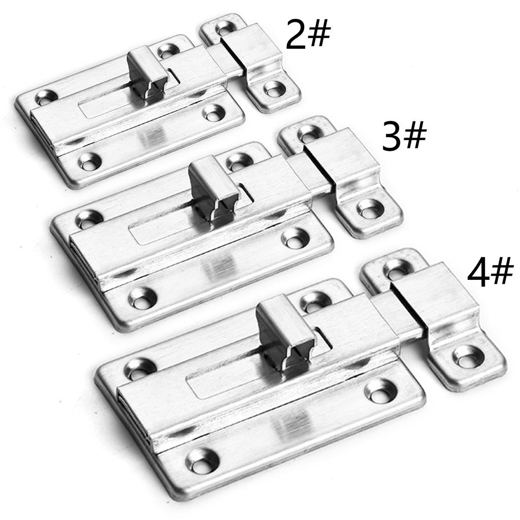 Stainless Steel Slide for Latch Lock Thickened Metal Sliding Bolt Door Lock Safety Door Barrel Bolt Privacy Catch for La